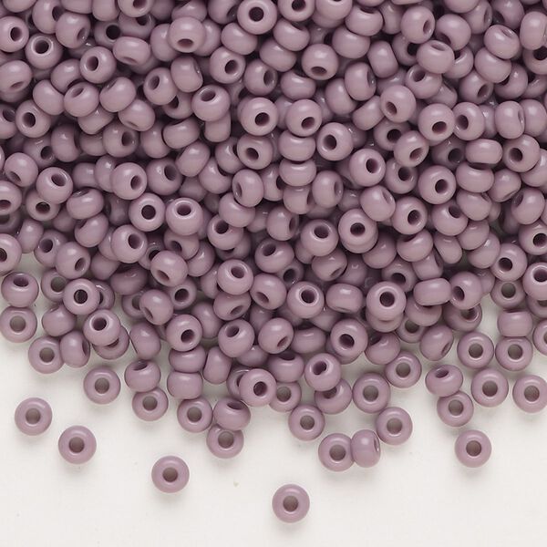 Seed bead, Preciosa Ornela Czech glass, pkg/500g, #8 rocaille, opaque violet, (23023). image number 0
