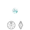 Drop 144pk light turquoise, Swarovski® 8mm pendant mini disk 6428 image number 0