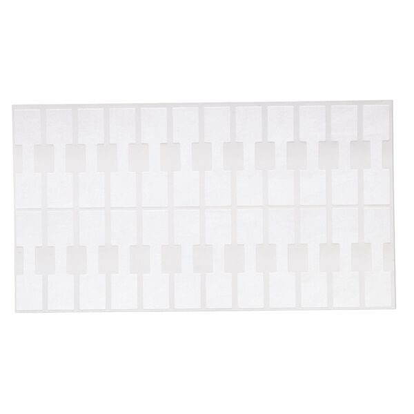 Jewelry tag, Rhino Skin DuPont™ Tyvek®, polyethylene, white, 1/2 x 3/8 inch rectangle, 1-1/2 inches overall. Sold per pkg of 1,000. image number 0