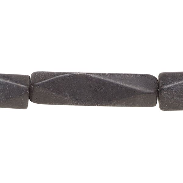 Blackstone 1pkg1, faceted square tube bead 15.5-16 inch 30x8mm-32x10mm image number 0