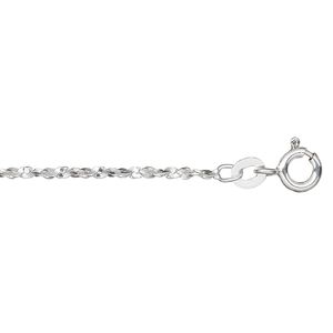 Chain 1pkg1 sterling silver serpentine, 1.8mm twisted / mixed clasp, 24 inch