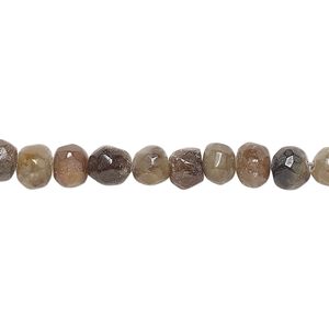 Multi-sapphire 1pkg1, hand-cut tumbled faceted pebble bead 14 inch small