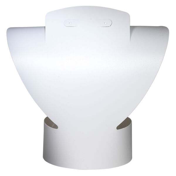 Display, foldable, necklace and earring, acrylic, smooth white, 8-3/4 x 8-1/2 x 3-1/2 inches assembled. Sold per pkg of 2. image number 2