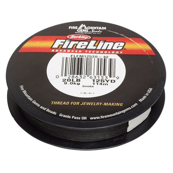 Thread, Berkley® FireLine®, gel-spun polyethylene, smoke, 0.3mm diameter, 20-pound test. Sold per 125-yard spool. image number 0