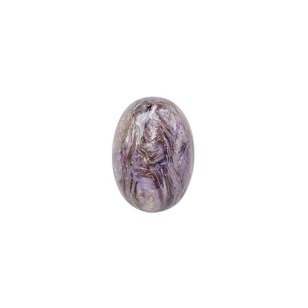 Cabochon, charoite (stabilized), 14x10mm calibrated oval, B grade, Mohs hardness 5 to 6. Sold individually. image number 0