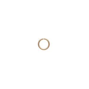 Jump ring, 14Kt gold-filled, 6mm round, 4.4mm inside diameter, 20 gauge. Sold per pkg of 20.
