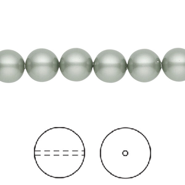 Pearl 250pk powder green, Swarovski® 8mm round 5810 image number 0