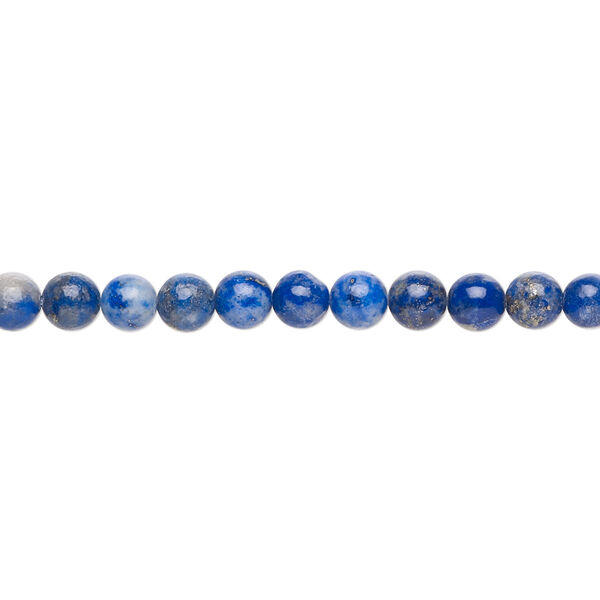 Lapis lazuli 1pkg1, round bead natural C grade, 15 inch 4mm image number 0