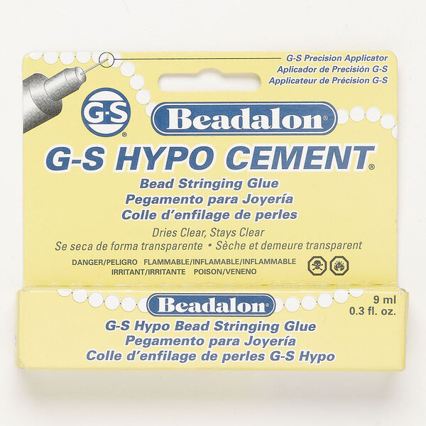 Adhesive, Beadalon® G-S Hypo Cement® Bead Stringing Glue, 1/3 fluid ounce tube. image number 0