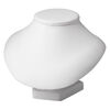 Display, necklace, leatherette, white, 6-3/4 x 8-1/2 x 6-1/2 inch pedestal. Sold individually. image number 0