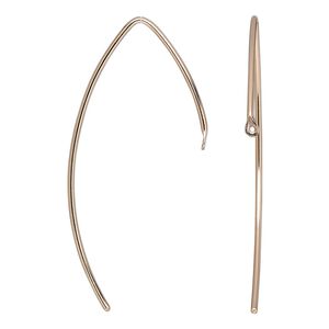 Ear wire 1pkg2 14Kt gold-filled, 21mm marquise / closed loop , 18 gauge 1 pair