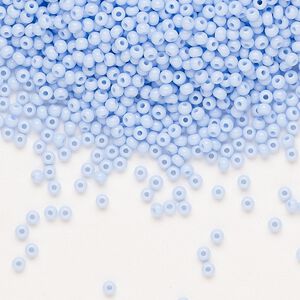 Seed bead, Preciosa Ornela Czech glass, pkg/500g, #11 rocaille, opaque light blue, (33000).