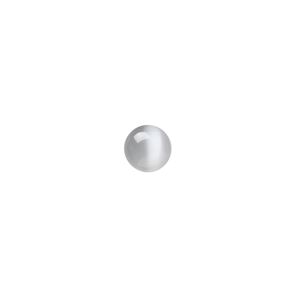 Cabochon, cat's eye glass (fiber optic glass), grey, 8mm calibrated round, quality grade. Sold per pkg of 10.