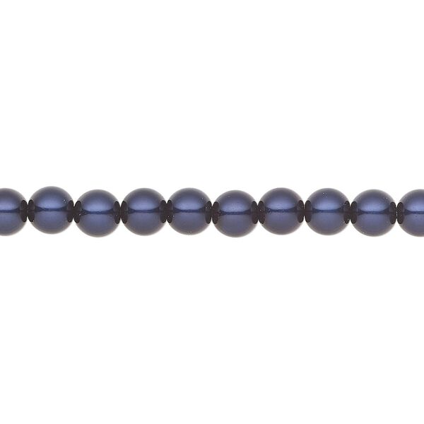 Pearl 500pk dark blue, Preciosa Czech crystal 5mm round image number 0