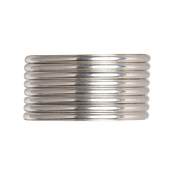 Wire, Argentium® silver, dead-soft, round, 12 gauge. Sold per pkg of 5 feet. image number 0