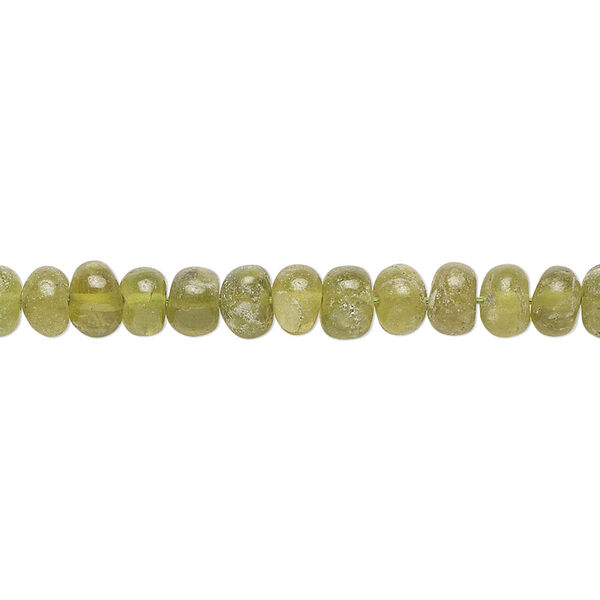 Bead, vesuvianite (natural), 4x3mm-6x4mm hand-cut rondelle, C grade, Mohs hardness 6-1/2. Sold per 14-inch strand, approximately 100 beads. image number 0