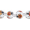 Bead, glass 1pkg8, multicolored, 12mm round with hand-painted ladybug. image number 0