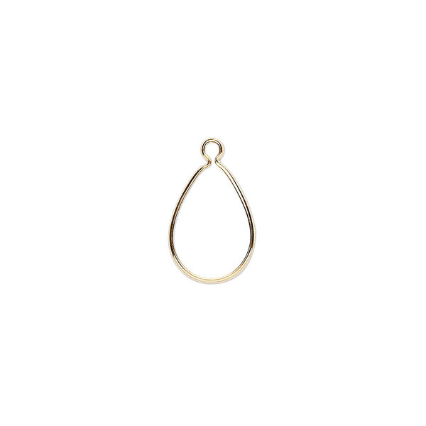 Drop, Wrap-Tite®, 14Kt gold-filled, 12x8mm pear bezel setting. Sold per pkg of 2. image number 0