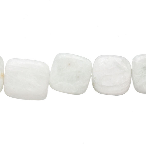 Bead, amazonite (natural), 11x11mm-12x12mm rounded flat square, D grade, Mohs hardness 6 to 6-1/2. Sold per 15-inch strand. image number 0