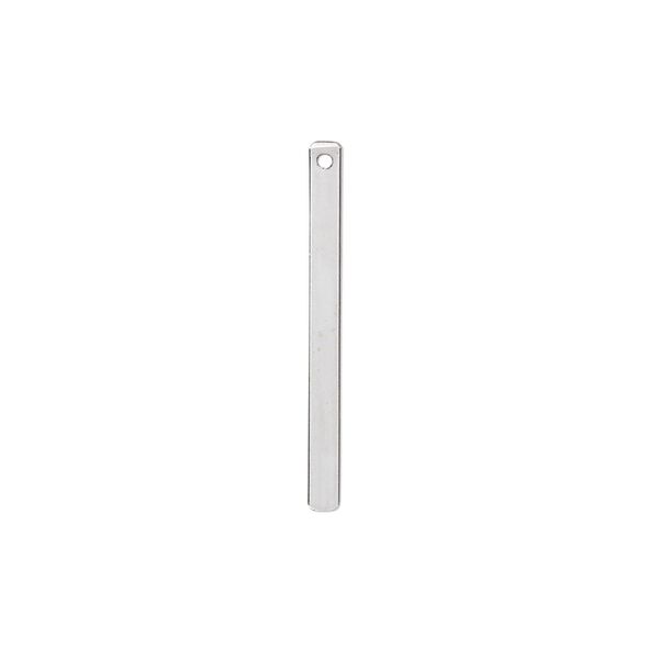 Drop, sterling silver, 25x2mm smooth bar. Sold per pkg of 6. image number 0