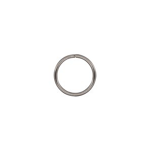 Jump ring, stainless steel, 12mm round, 10mm inside diameter, 18 gauge. Sold per pkg of 50.
