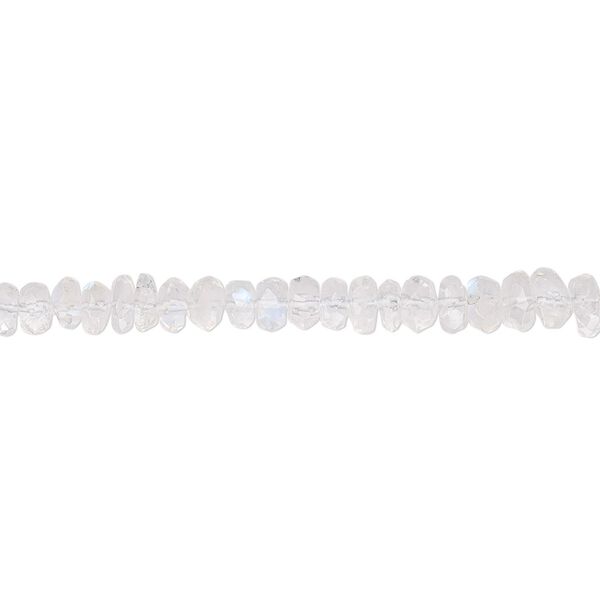 Rainbow moonstone 1pkg1, hand-cut faceted rondelle bead natural 8 inch graduated 3x1mm-4x3mm image number 0