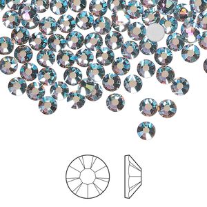 Flat back 1pkg1440, lilac ash AB foil back Preciosa MAXIMA Czech crystal rhinestone 3.8-4mm chaton rose round SS16