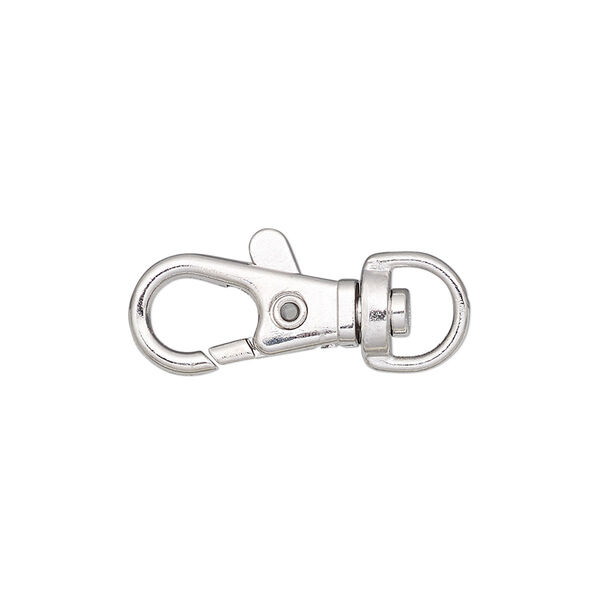 Clasp, lobster claw, imitation rhodium-finished steel and "pewter" (zinc-based alloy), 17x9mm with swivel. Sold per pkg of 10. image number 0