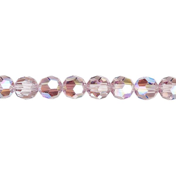 Bead 12pk light amethyst shimmer, Crystal Passions® 6mm round 5000 image number 0