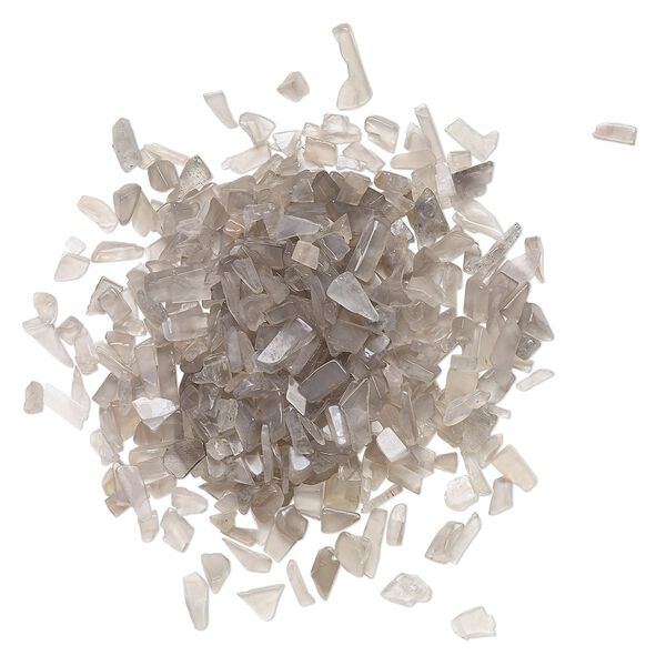 Grey moonstone 1pkg1, undrilled inlay chip natural 10g mini image number 0