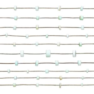 Blue opal 1pkg10, hand-cut faceted heishi bead 6 inch 4x2mm-11x7mm