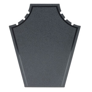 Display, chain and necklace, acrylic, black, 7-3/4 x 6-3/4 x 4 inches. Sold per pkg of 2.