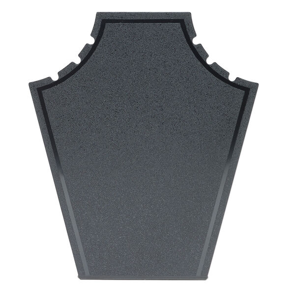 Display, chain and necklace, acrylic, black, 7-3/4 x 6-3/4 x 4 inches. Sold per pkg of 2. image number 0