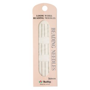 Needle, loom, Tulip, nickel-plated steel, 0.5mm with 0.68mm needle eye width, 3-1/2 inches. Sold per pkg of 3.