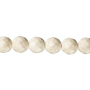 Riverstone 1pkg1, faceted round bead 8 inch 8mm