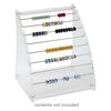 Display, bead rack, acrylic and stainless steel, clear, 9-1/2 x 8 x 7 inches with 8-inch rods. Sold per 9-piece set. image number 2