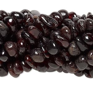 Garnet 1pkg10, chip bead natural 15 inch medium