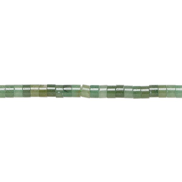 Green aventurine 1pkg1, heishi bead natural 15.5-16 inch 3x1.5mm-3x2.5mm image number 0