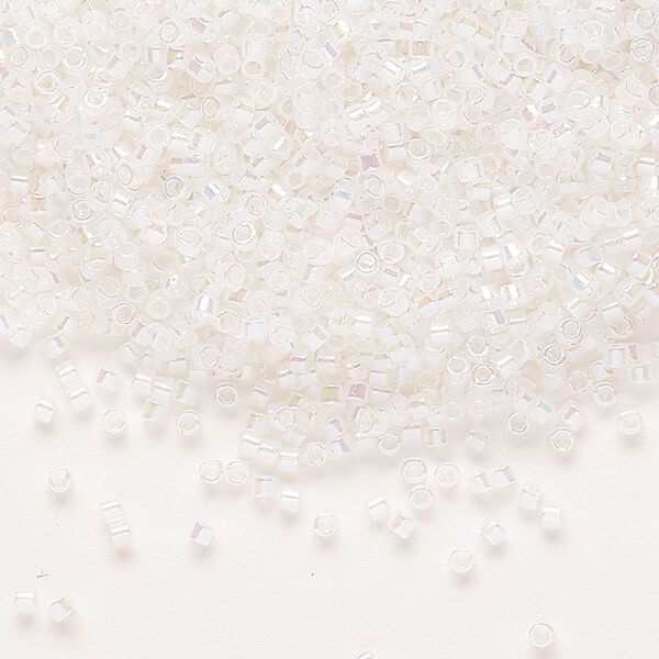 Seed bead, Delica®, glass, pkg/50g, #11 round, translucent rainbow opal (DB-0222). image number 0