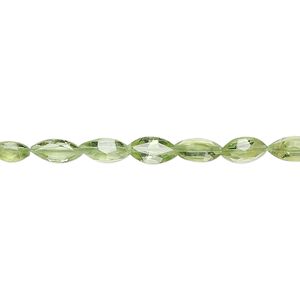 Peridot 1pkg1, faceted marquise bead natural 15.5-16 inch 6x4mm-8x4mm