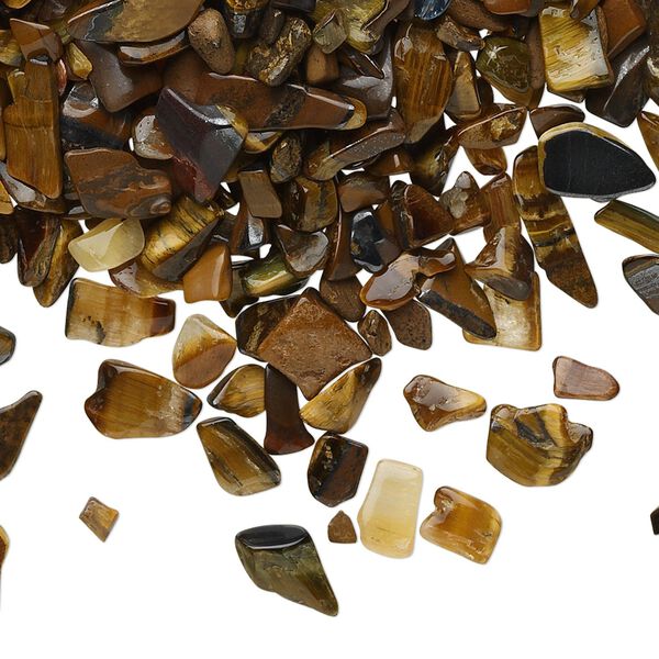 Tigereye 1pkg1, undrilled inlay chip natural 50g mini image number 0
