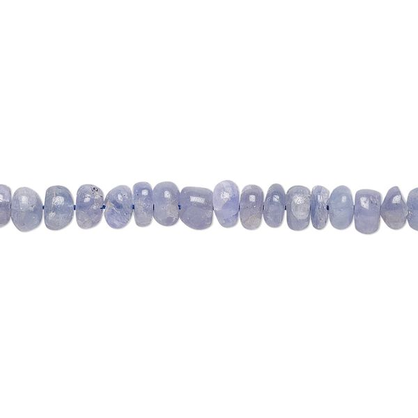 Tanzanite 1pkg1, hand-cut rondelle bead 13 inch 4x2mm-6x4mm image number 0