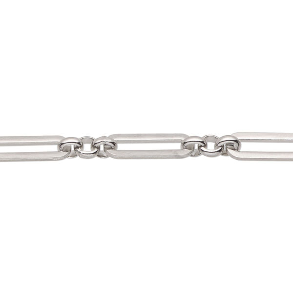 Chain, stainless steel, 4.5mm paperclip. Sold per pkg of 50 feet. image number 0