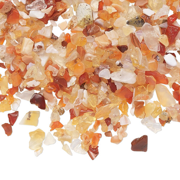 Inlay chip, fire opal (natural), small undrilled chip, Mohs hardness 5 to 6-1/2. Sold per 10-gram pkg. image number 0