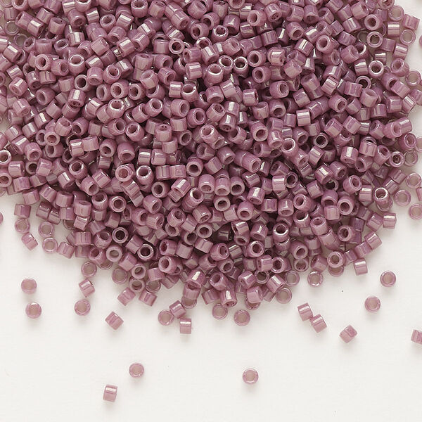 Seed bead, Delica®, glass, pkg/250g, #11 round, opaque glazed luster mauve (DB-0265). image number 0
