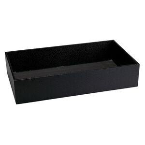 Display tray, paper and fiber board, black, 14-3/4 x 8-1/4 x 3 inches. Sold individually.
