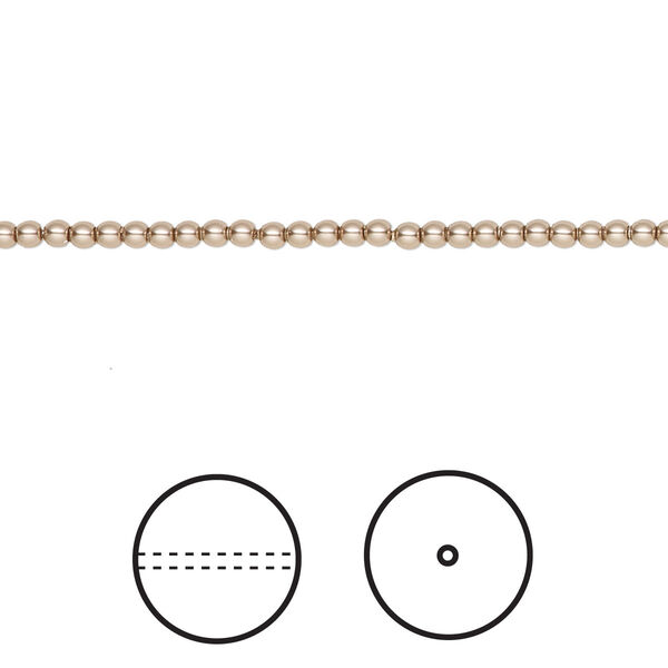 Pearl 1000pk bronze, Swarovski® 2mm round 5810 image number 0