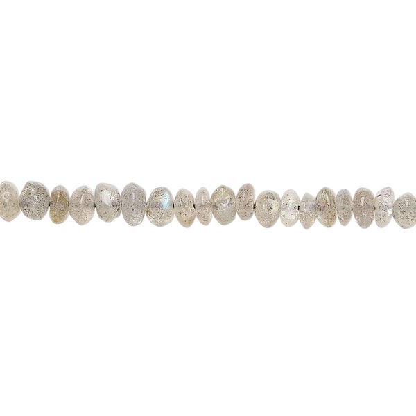 Labradorite 1pkg1, hand-cut saucer bead natural, 13 inch 3x1mm-4x3mm image number 0