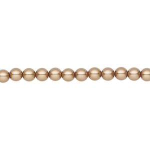 Pearl 600pk bronze, Preciosa Czech crystal 4mm round