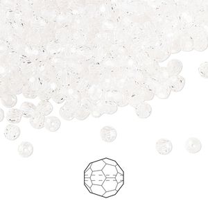 Bead 720pk crystal, Preciosa Czech crystal 3mm round